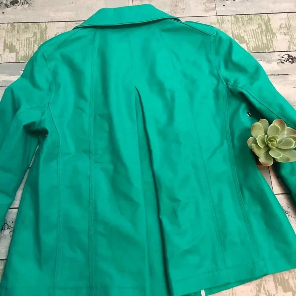 White House Black Market Green Swing Jacket - Picture 8 of 8